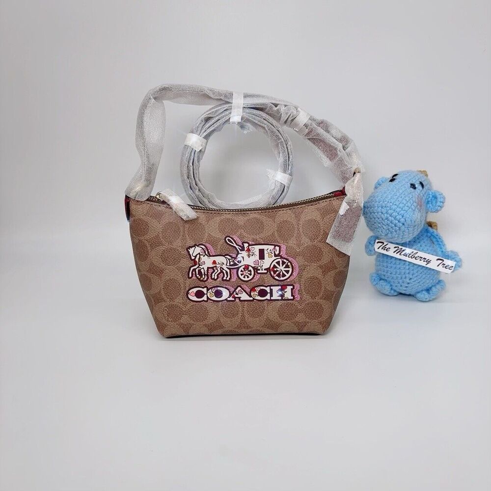 COACH Zip Top Crossbody Bag In Signature Canvas Horse And Carriage Print CX606